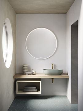 CATALANO SFERA umyvadlová mísa 60 cm, bez přepadu, Cataglaze+Silver Titanium, acqua matt 0522610028 Obrázek - fotka