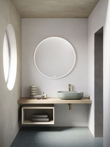 CATALANO SFERA umyvadlová mísa 60 cm, bez přepadu, Cataglaze+Silver Titanium, acqua matt 0522610028 Obrázek - fotka