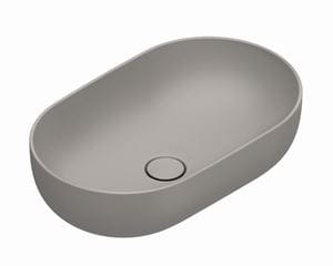 CATALANO SFERA umyvadlová mísa 60 cm, bez přepadu, Cataglaze+Silver Titanium, tortora matt