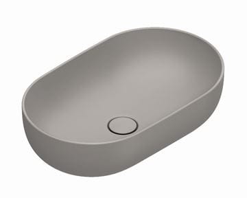 CATALANO SFERA umyvadlová mísa 60 cm, bez přepadu, Cataglaze+Silver Titanium, tortora matt