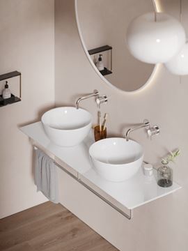 CATALANO SFERA umyvadlová mísa 42 cm, bez přepadu, Cataglaze+Silver Titanium, matná černá 0523430022 Obrázek - fotka