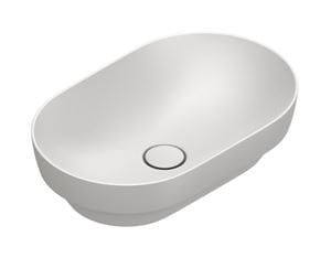 CATALANO SFERA umyvadlová mísa 55 cm, bez přepadu, Cataglaze+Silver Titanium, matná bílá