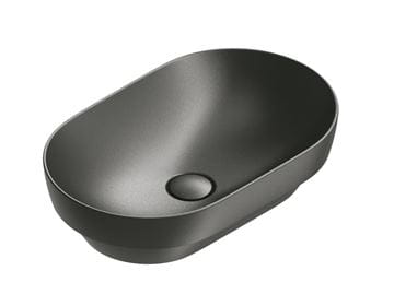 CATALANO SFERA umyvadlová mísa 55 cm, bez přepadu, Cataglaze+Silver Titanium, matná černá