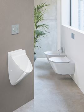 CATALANO COMFORT 54 pisoár, zadní přívod vody, SaveWater splachování, Cataglaze+Silver Titanium 31-0932541001 Obrázek - fotka