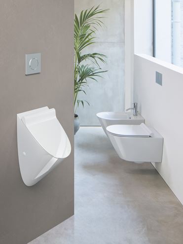 CATALANO COMFORT 54 pisoár, zadní přívod vody, SaveWater splachování, Cataglaze+Silver Titanium 31-0932541001 Obrázek - fotka