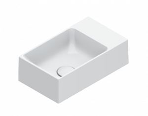 CATALANO PREMIUM umývátko 40 cm, bez přepadu, Cataglaze+Silver Titanium, matná bílá