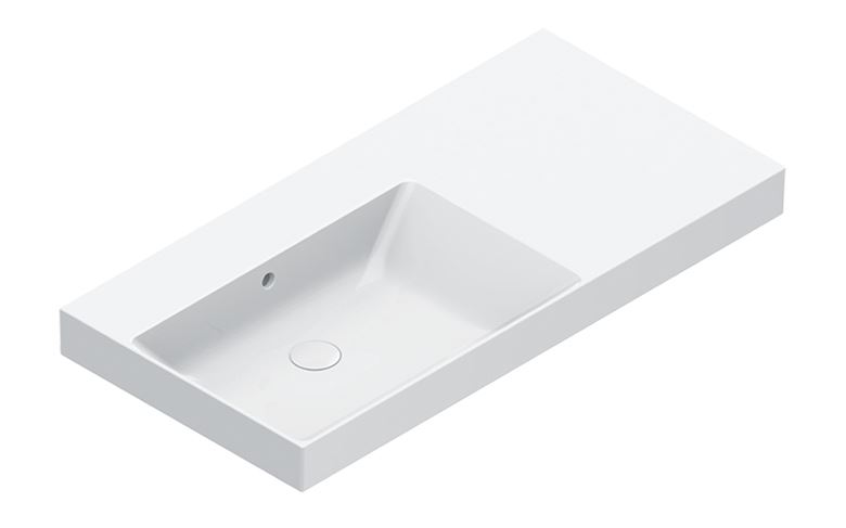 CATALANO ZERO umyvadlo 100 cm, s přepadem, Cataglaze+Silver Titanium 0121040001 Obrázek - Hlavní obrázek
