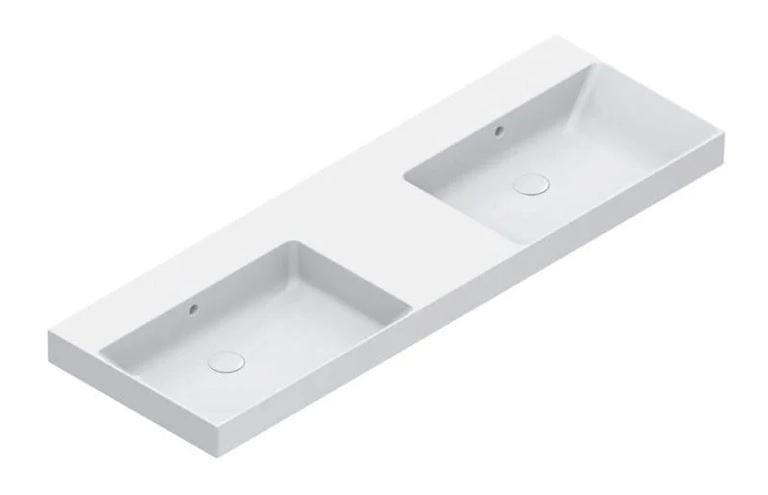 CATALANO ZERO dvojumyvadlo 150 cm, s přepadem, Cataglaze+Silver Titanium 0121520001 Obrázek - Hlavní obrázek