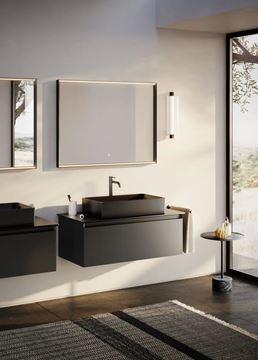 CATALANO PREMIUM umyvadlo 60 cm, bez přepadu, Cataglaze+Silver Titanium, matná černá 0222600022 Obrázek - fotka
