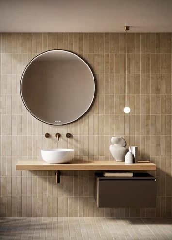 CATALANO SFERA umyvadlová mísa 42 cm, bez přepadu, Cataglaze+Silver Titanium, matná černá 0523430022 Obrázek - fotka