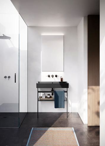 CATALANO PREMIUM umyvadlo 80 cm, s přepadem, Cataglaze+Silver Titanium, matná černá 0220800022 Obrázek - fotka