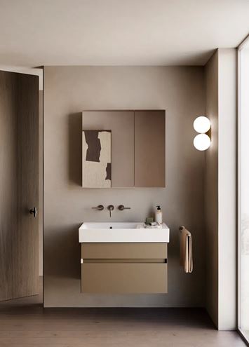 CATALANO PREMIUM umyvadlo 80 cm, s přepadem, Cataglaze+Silver Titanium 0220840001 Obrázek - fotka