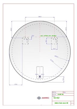 AMIRRO AMBIENTE zrcadlo 80 cm, s osvětlením, se senzorem 411-262 Technický nákres
