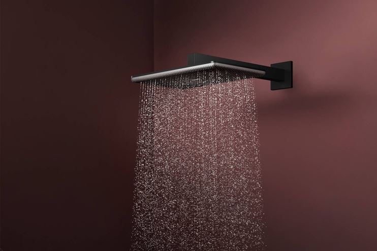 HANSGROHE RAINDANCE ALIVE Q 340 1JET horní sprcha 340x210 mm, matná černá 24530670 Obrázek - fotka