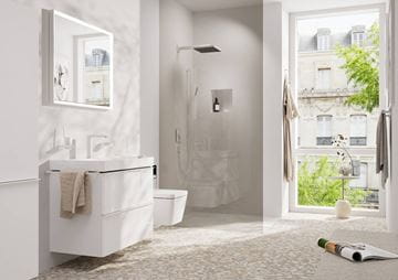 HANSGROHE E sprchové rameno 390 mm, nástěnné, matná bílá 24337700 Obrázek - fotka