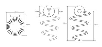 BEMETA OMEGA držák fénu, chrom 104117022 Technický nákres