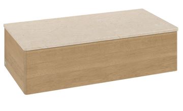 VILLEROY & BOCH ANTAO nízká skříňka 100x26,8x50 cm, 1 zásuvka, s osvětlením, Honey Oak