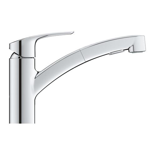 GROHE EUROSMART dřezová baterie, s vytahovací sprškou, sklopná pod okno, chrom 1012320000 Obrázek - Hlavní obrázek