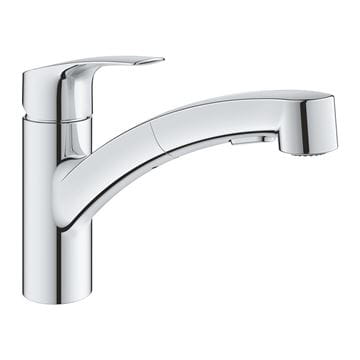 GROHE EUROSMART dřezová baterie, s vytahovací sprškou, sklopná pod okno, chrom 1012320000 Obrázek - fotka
