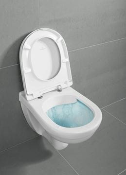 VILLEROY & BOCH O.NOVO závěsné WC s montážním prvkem ViConnect, Rimless splachování, SoftClose sedátko, bílé tlačítko 5660D301 Obrázek - fotka