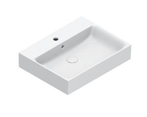 CATALANO PREMIUM umyvadlo 60 cm, s otvorem pro baterii a přepadem, Cataglaze+Silver Titanium