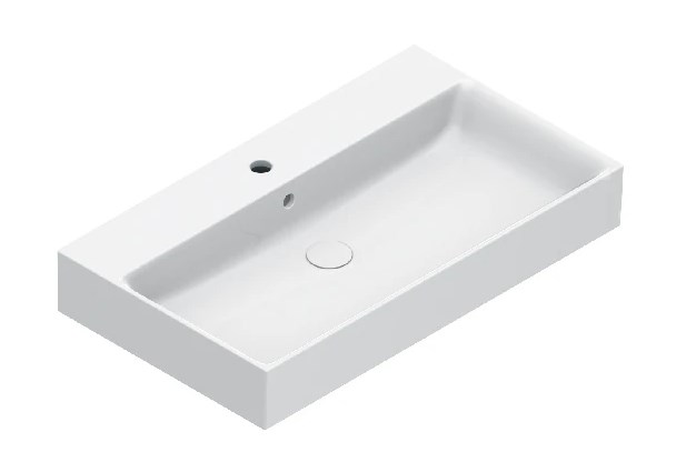 CATALANO PREMIUM umyvadlo 80 cm, s otvorem pro baterii a přepadem, Cataglaze+Silver Titanium 0220801001 Obrázek - Hlavní obrázek