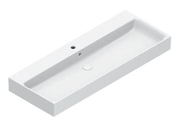 CATALANO PREMIUM umyvadlo 120 cm, s 1 otvorem pro baterii a přepadem, Cataglaze+Silver Titanium