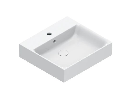 CATALANO PREMIUM umyvadlo 50 cm, s otvorem pro baterii a přepadem, Cataglaze+Silver Titanium 0220501001 Obrázek - Hlavní obrázek