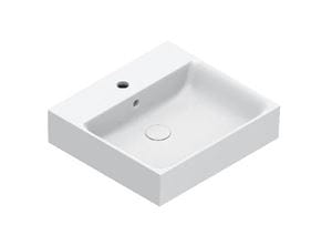 CATALANO PREMIUM umyvadlo 50 cm, s otvorem pro baterii a přepadem, Cataglaze+Silver Titanium