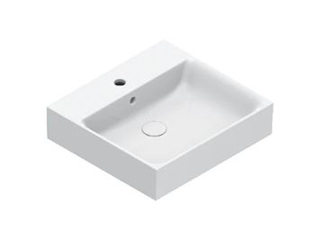 CATALANO PREMIUM umyvadlo 50 cm, s otvorem pro baterii a přepadem, Cataglaze+Silver Titanium