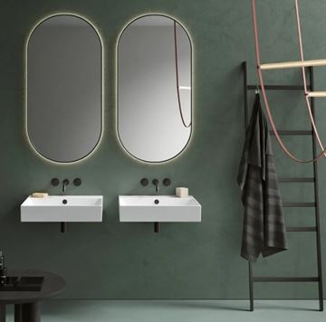 CATALANO PREMIUM umyvadlo 60 cm, s přepadem, Cataglaze+Silver Titanium 0220600001 Obrázek - fotka