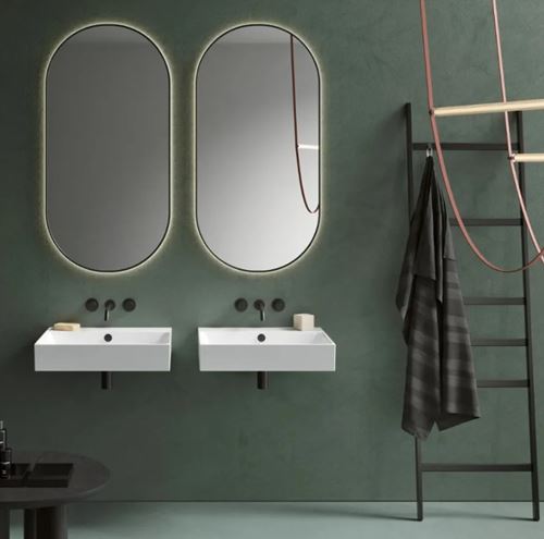 CATALANO PREMIUM umyvadlo 60 cm, s přepadem, Cataglaze+Silver Titanium 0220600001 Obrázek - fotka