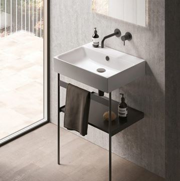 CATALANO PREMIUM umyvadlo 60 cm, s přepadem, Cataglaze+Silver Titanium 0220600001 Obrázek - fotka