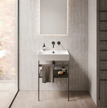 CATALANO PREMIUM umyvadlo 60 cm, s přepadem, Cataglaze+Silver Titanium 0220600001 Obrázek - fotka