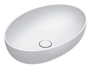 CATALANO SFERA umyvadlová mísa 60 cm, bez přepadu, Cataglaze+Silver Titanium, matná bílá 