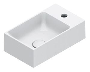 CATALANO PREMIUM umývátko 40 cm, s otvorem pro baterii, bez přepadu, Cataglaze+Silver Titanium