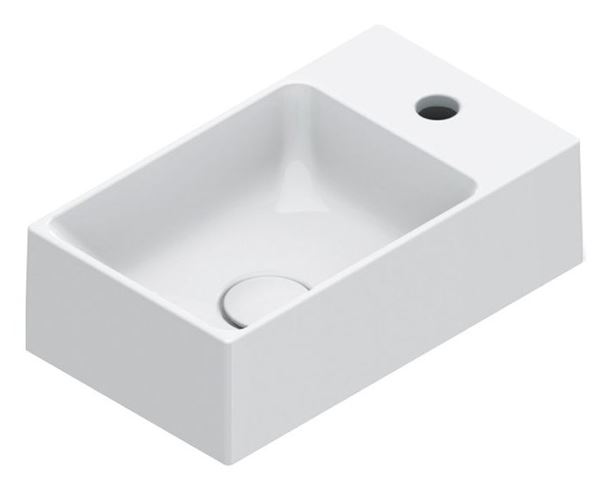 CATALANO PREMIUM umývátko 40 cm, s otvorem pro baterii, bez přepadu, Cataglaze+Silver Titanium 0220411001 Obrázek - Hlavní obrázek