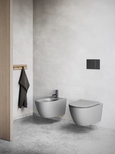 CATALANO SFERA závěsné WC, Silentech 2.0 splachování, Cataglaze+Silver Titanium, cemento matt  0511750023 Obrázek - fotka
