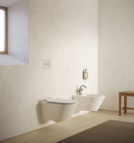 CATALANO ZERO závěsné WC, Silentech splachování, Cataglaze+Silver Titanium, matná bílá  0111550021 Obrázek - fotka