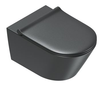 CATALANO ZERO závěsné WC, Silentech splachování, Cataglaze+Silver Titanium, matná černá 