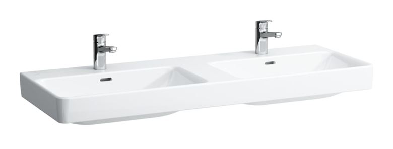 LAUFEN PRO S dvojumyvadlo 130 cm, s přepadem H8149680001091 Obrázek - fotka