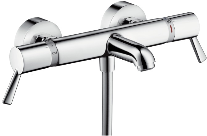 HANSGROHE ECOSTAT vanová nástěnná termostatická baterie, s přepínačem, chrom 13115000 Obrázek - Hlavní obrázek