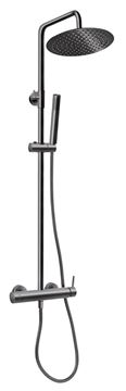 NOVASERVIS FERRO CIRICULUS sprchový set s baterií, horní sprcha, ruční sprcha, tyč, hadice, gun metal