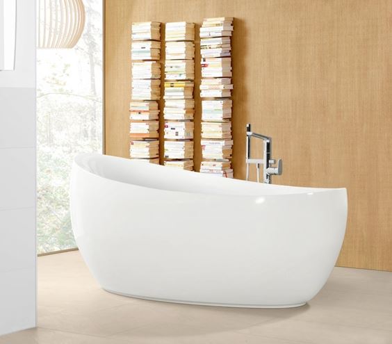 VILLEROY & BOCH AVEO volně stojící vana 190x95 cm, quaryl, bílá alpin UBQ194AVE9W1V-01 Obrázek - fotka
