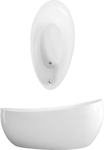 VILLEROY & BOCH AVEO volně stojící vana 190x95 cm, quaryl, bílá alpin UBQ194AVE9W1V-01 Obrázek - fotka