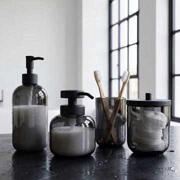 NIMCO ABU dávkovač tekutého mýdla 400 ml, sklo, černá ABC 31-90 Obrázek - fotka