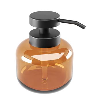 NIMCO ABU dávkovač tekutého mýdla 400 ml, sklo, hnědá/matná černá