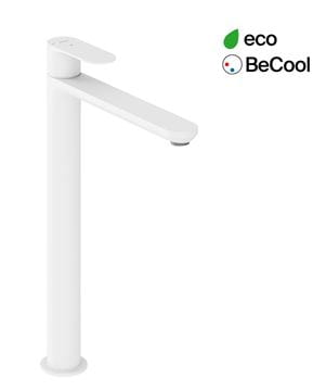 RAVAK ELEGANTA umyvadlová stojánková baterie, EcoFlow, BeCool, matná bílá X070420 Obrázek - fotka