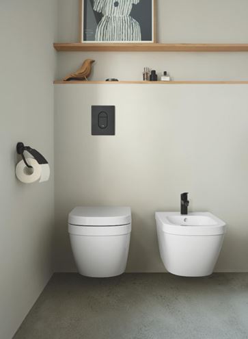 GROHE EUROSMART bidetová stojánková baterie, s odtokovou soupravou, Water Saving, matná černá 329292433 Obrázek - fotka