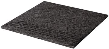 RAKO TAURUS GRANIT schodovka 30x30 cm, mat reliéf, černá
